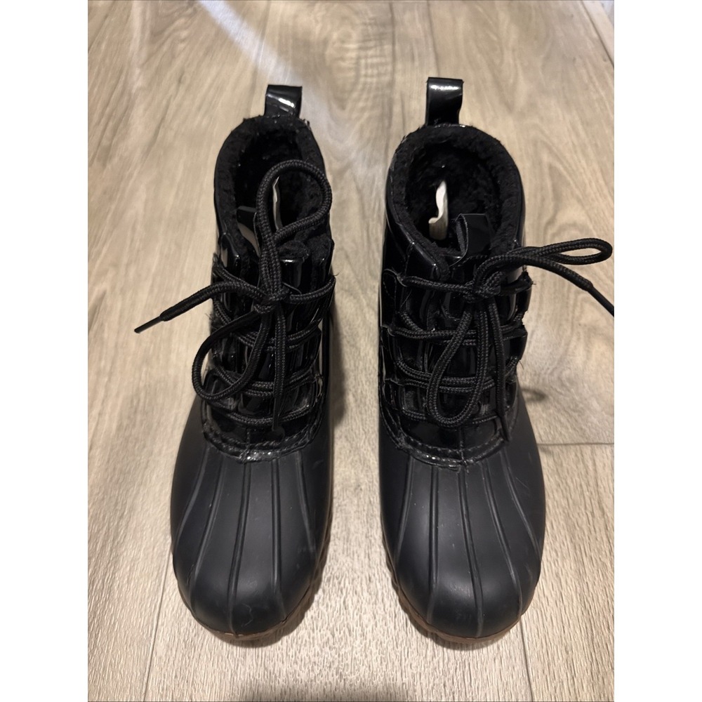 Old Navy Women's 3M Thinsulate Lined Black Rubber Duck Boot Size 8
